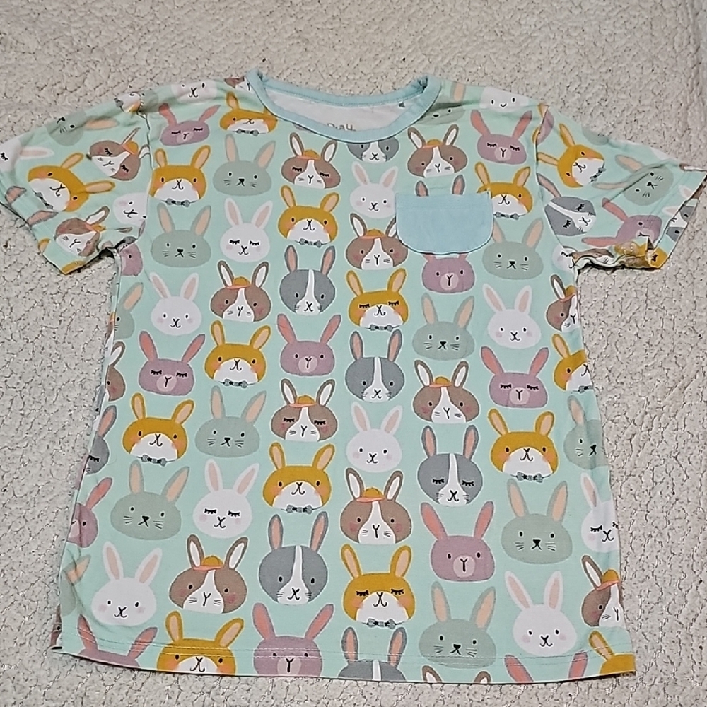 Kids Bunny Print T-Shirt - Multicolor